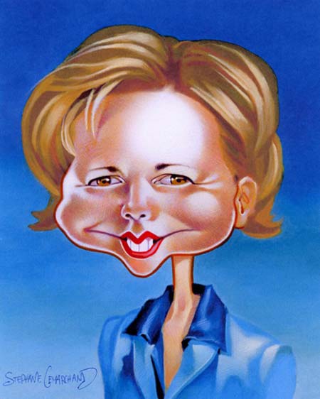 caricature de Claire Chazal