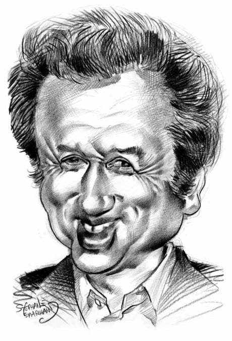 caricature de Michel Drucker