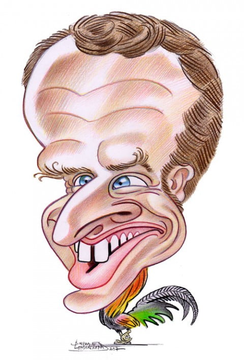 Résultat de recherche d'images pour "dessin caricature d'Emmanuel Macron"