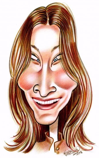 Caricature de Carla Bruni