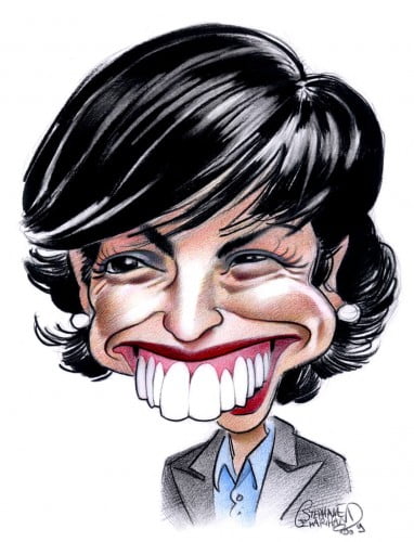 Caricature de Rachida Dati, personnalité politique 