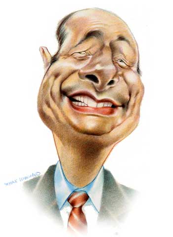 caricature de chirac, acteur