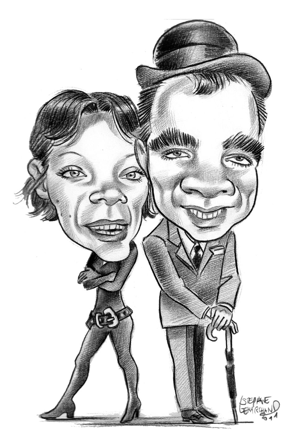 Caricature de couple