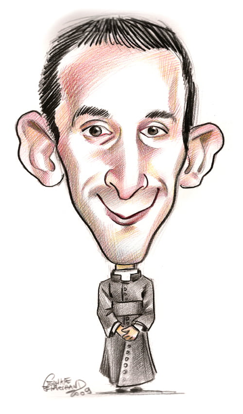 Caricature en couleur ecclésiastique