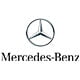 Logo Mercedes-Benz avec une étoile à trois branches dans un cercle et le nom de la marque en dessous