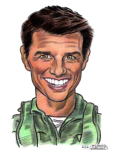 Portrait de Tom Cruise, en couleur