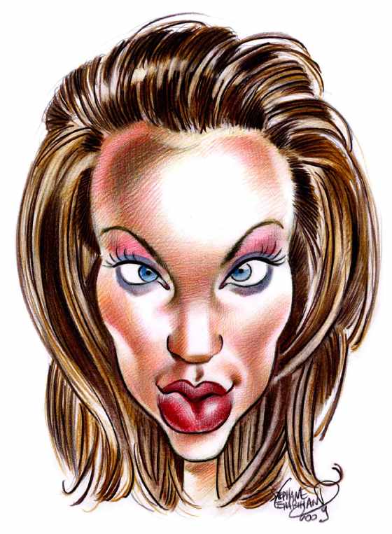 Caricature de Angelina Jolie