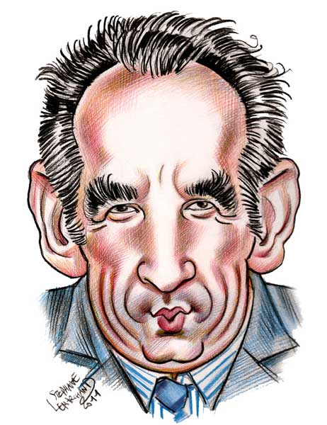 caricature de François Bayrou en couleur