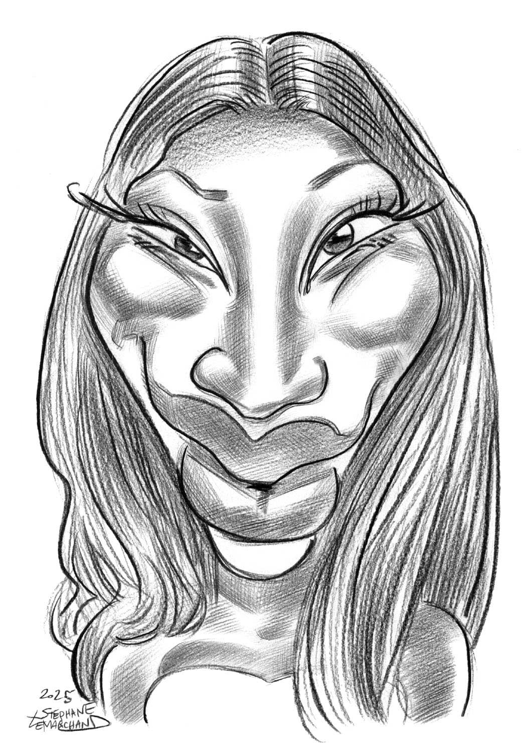 Aya Nakamura, caricature de la chanteuse